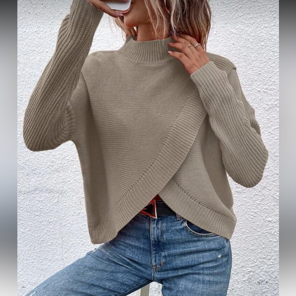 Women's Khaki Sweater - Picture 1 of 6